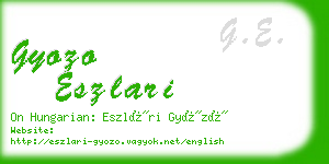 gyozo eszlari business card